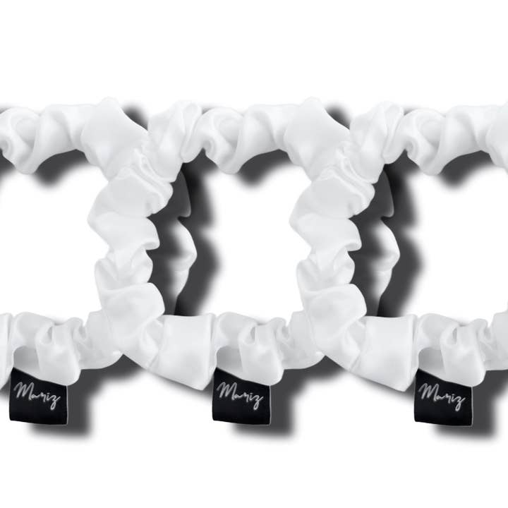 Juego de Coleteros de Seda Lavable Marfil (Paquete de 3) - Midi para venta al por mayor de MARIZ SILK