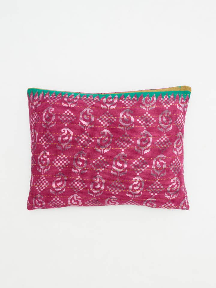 Kantha Small Pillow Cover - No. 250708 for wholesale by Anchal