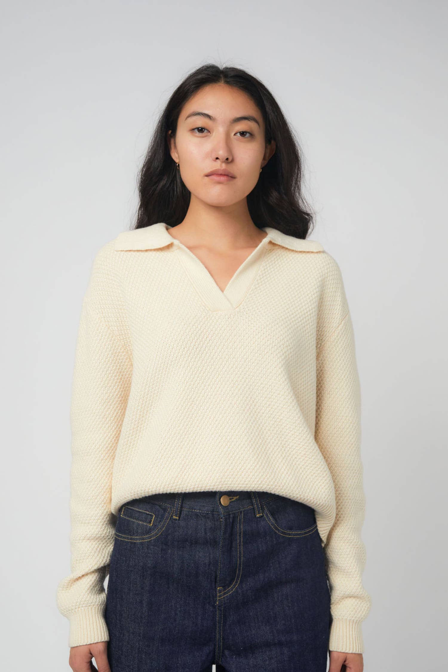 MOD REF - Wholesale Knit Sweater - Women's - The Archie Sweater | Polo Collared Knit Sweater36