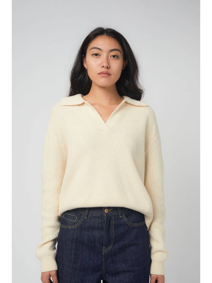 MOD REF - Wholesale Knit Sweater - Women's - The Archie Sweater | Polo Collared Knit Sweater36