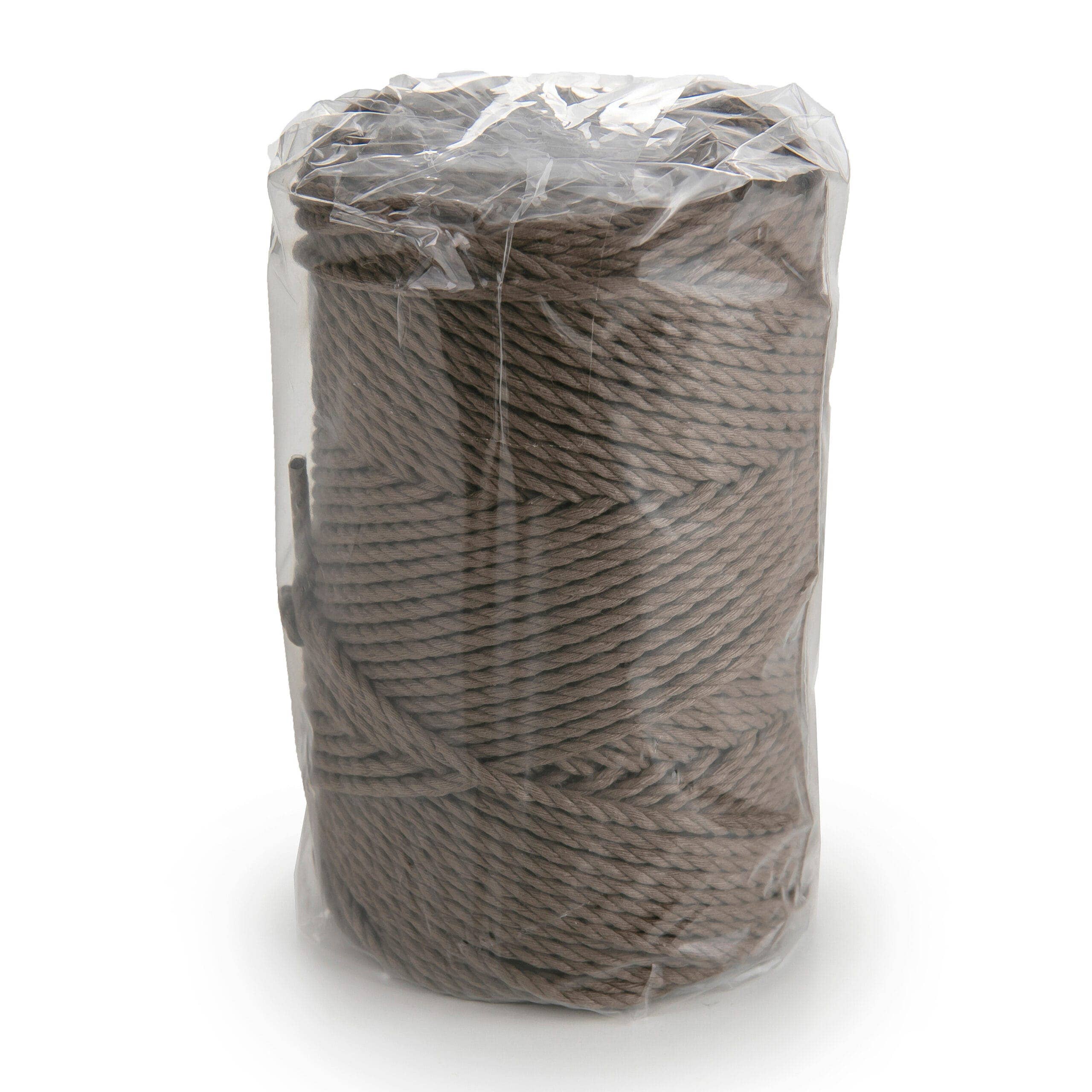 MB Cordas - Wholesale Cord - 3MM 3 Strand Twisted 500g Macrame Cotton Cord BROWN 130-145m  Macrame Rope 3 ply Craft String4