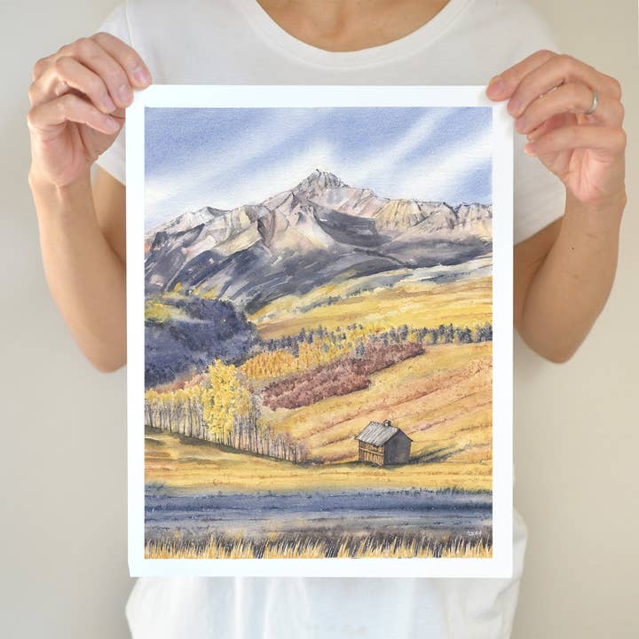 Wilson Peak Art Print | Colorado Fourteeners for wholesale by Ivywild Studio