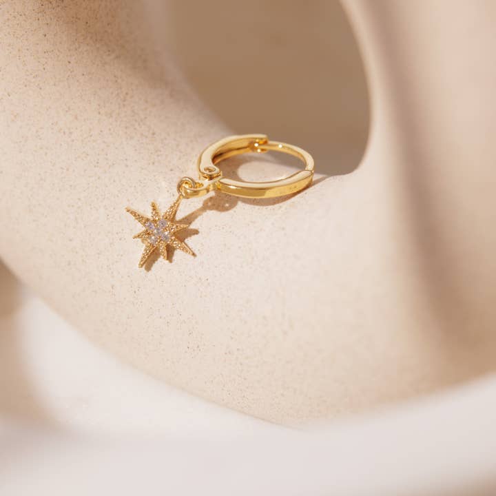 North Star Charm Huggies for wholesale by Adorn512