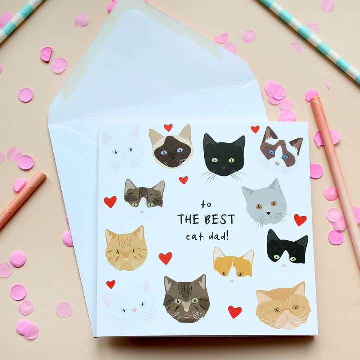 Carte Best Cat Dad - Fur Baby pour la vente par Heather Alstead Design Ltd