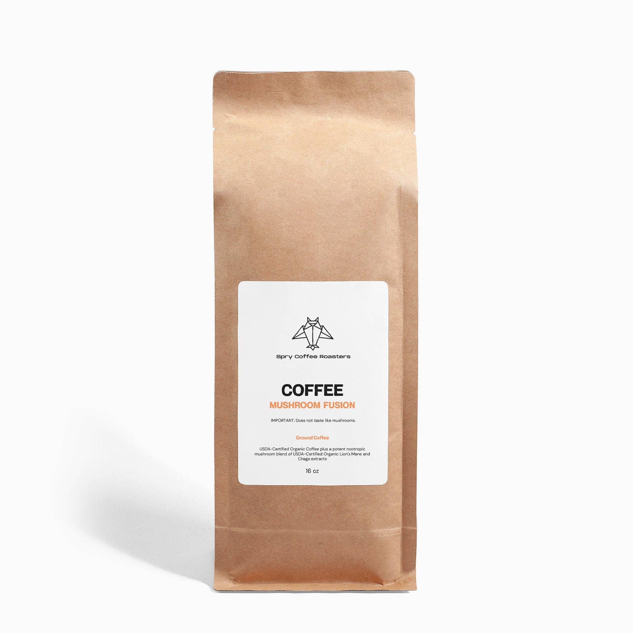 Spry Coffee Roasters - Wholesale Ground Coffee - Mushroom Coffee Fusion | Lion’s Mane & Chaga 16oz0