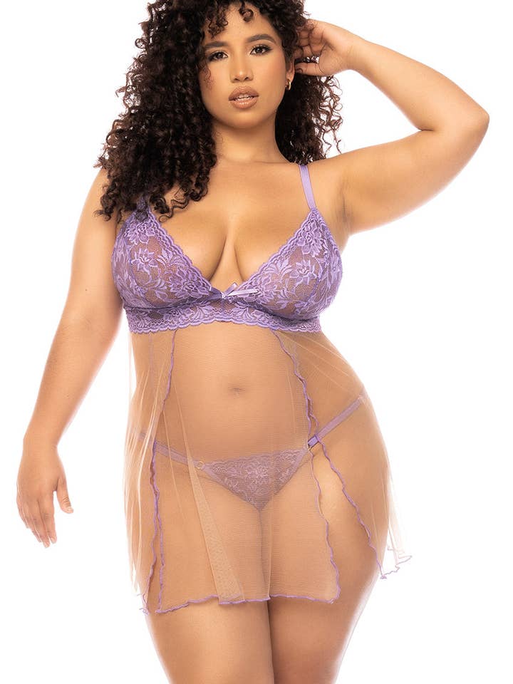 7540X Babydoll Lila/Nude voor wholesale door Mapale