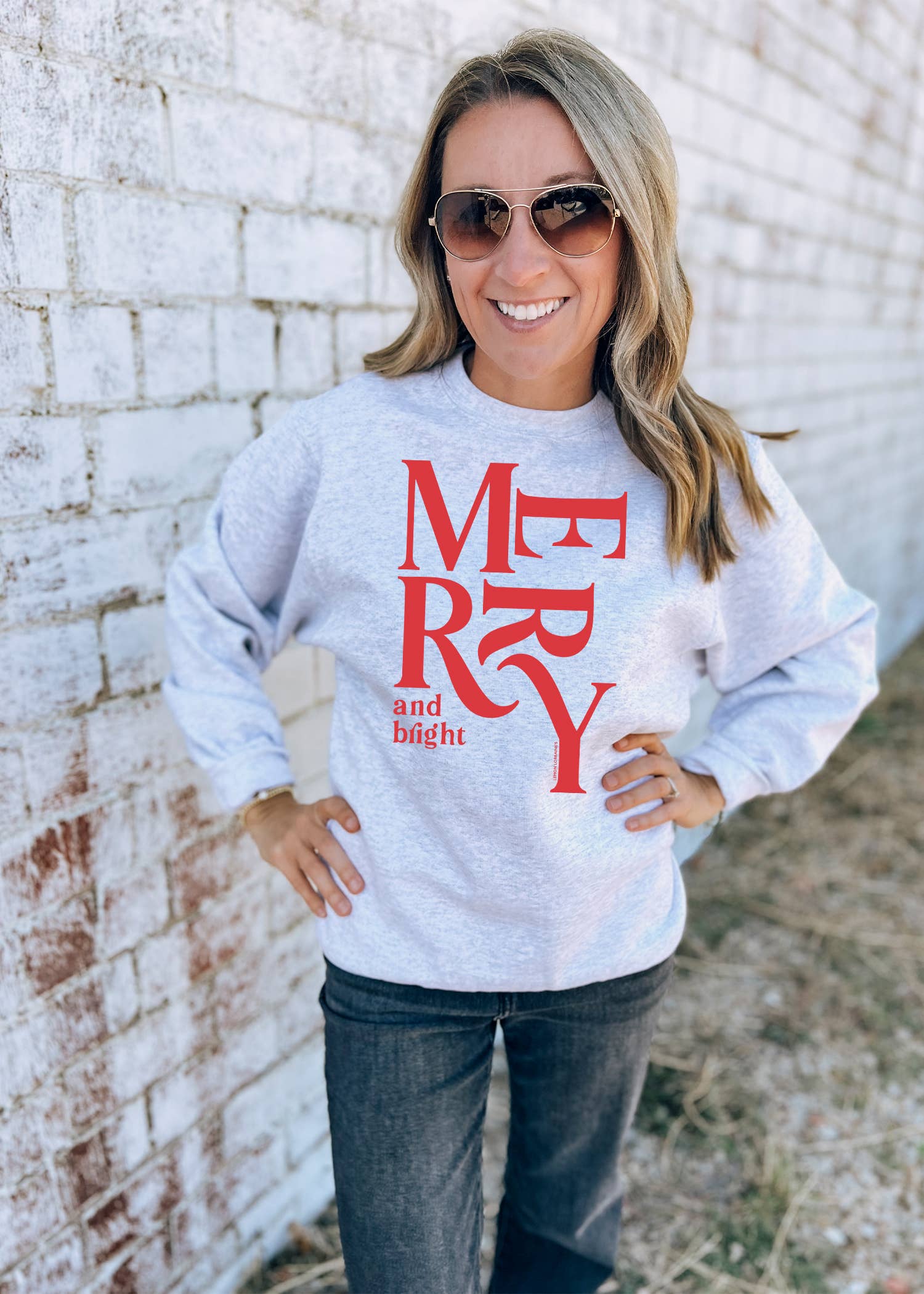 Lemon Lorraine's LLC - Vendita all'ingrosso Felpa stampata - Donna - MERRY & BRIGHT - Felpa2