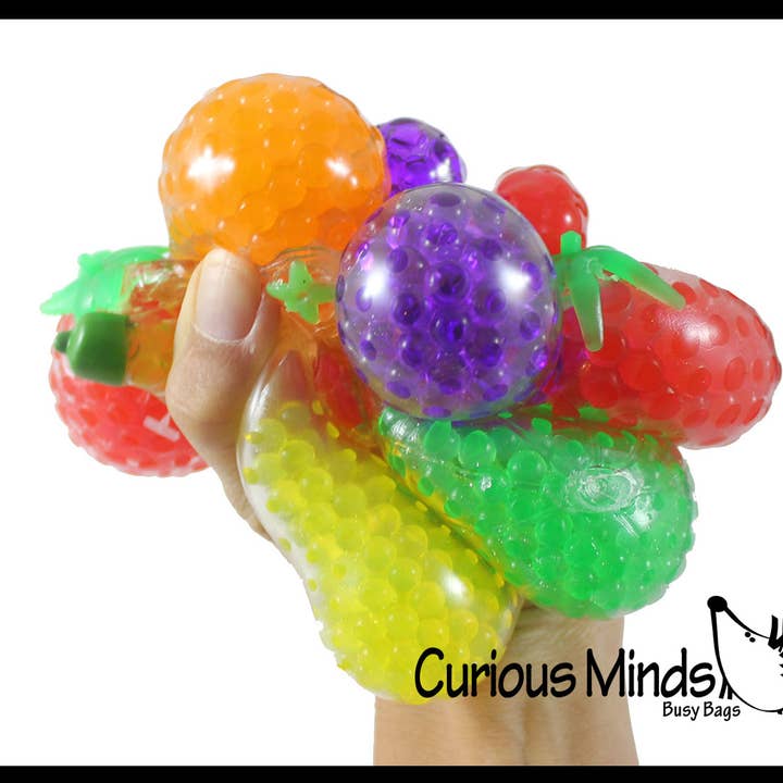 Curious Minds Toys - Wholesale Sensory Ball - Baby - 1 Fruit Water Bead Filled Squeeze Stress Balls - Sensory