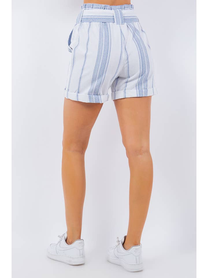 Veracci - Wholesale Shorts - Women's - high waisted linen paper bag shorts13