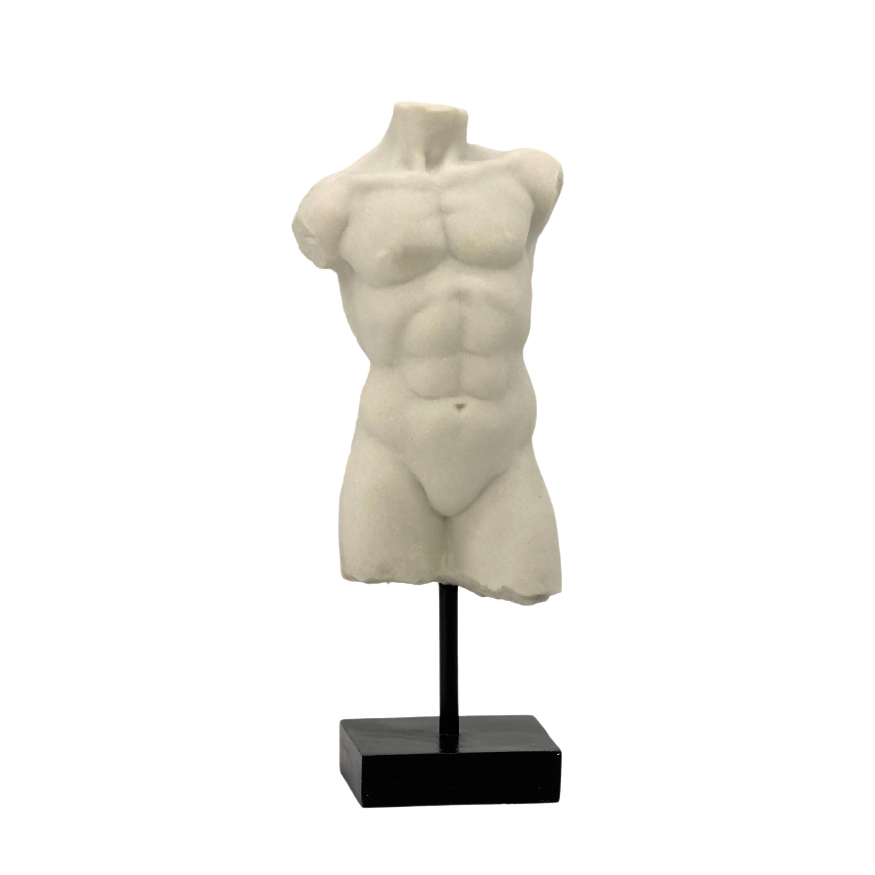 Galt International Company - Wholesale Decorative Figurine - Poly-Marble Torso Bust Greek Roman Tabletop Statue 15"8