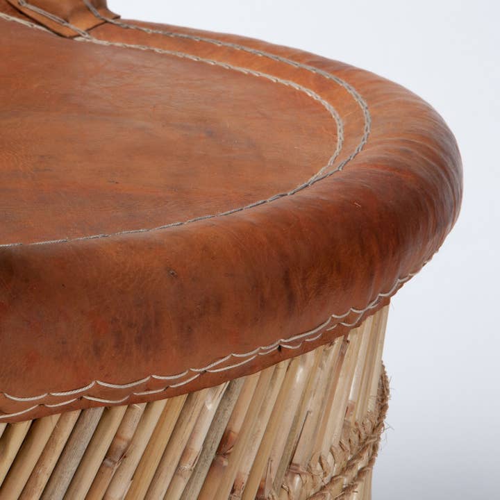 Intertrade s.a - Wholesale Chair - Wicker and leather chair/armchair for indoor terrace or living room2