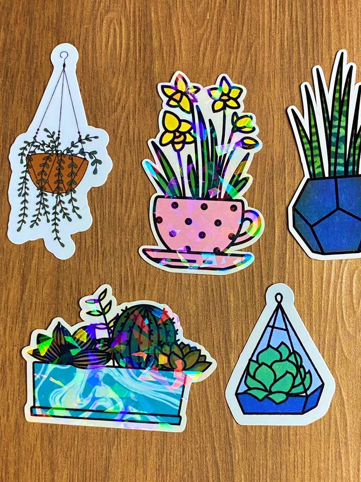 Autocollants imperméables pour plantes d'intérieur pour la vente par The Julia Rose Company