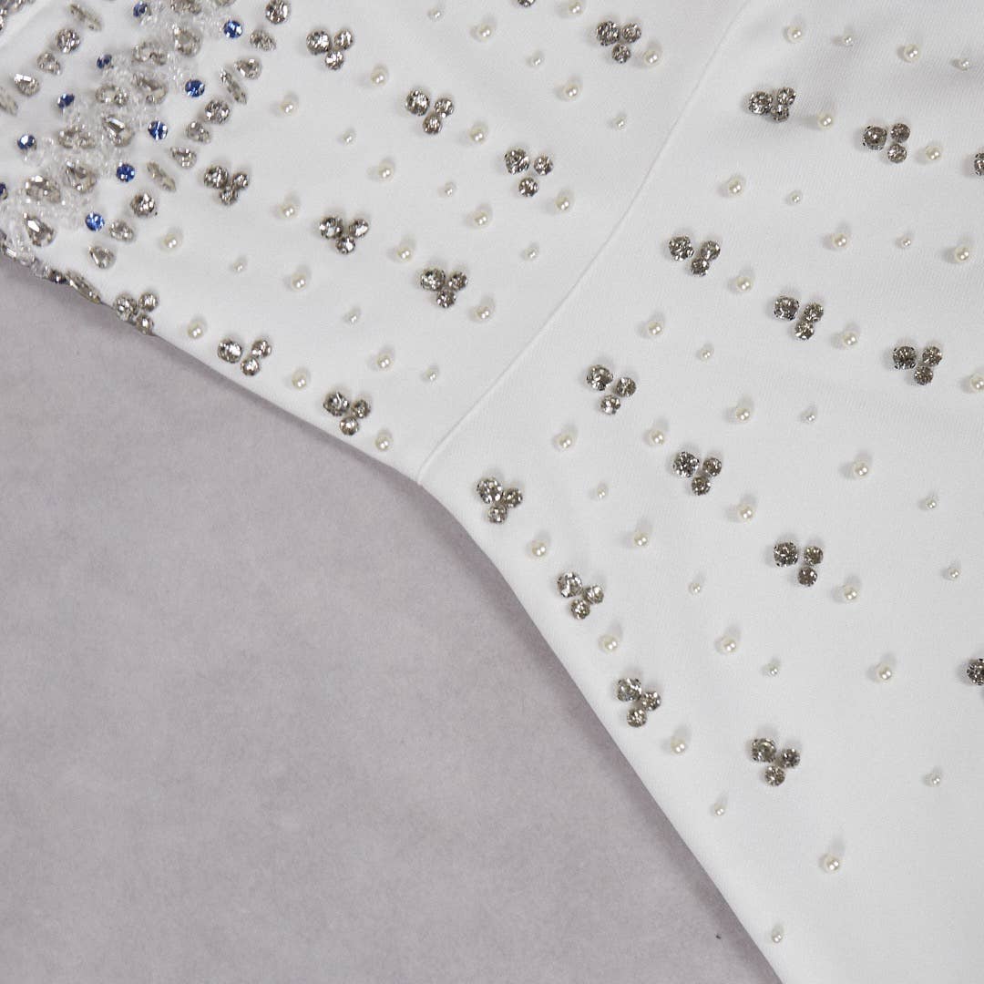 Productseeker - Venta al por mayor Vestido - Mujer - Vestido bandage elegante y chic con tirantes DR596 y adornos de pedrería6