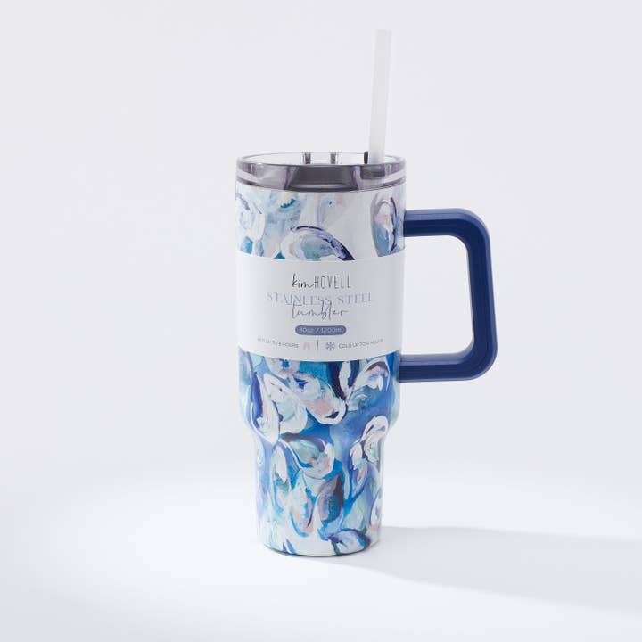 Kim Hovell Art - Wholesale Insulated Mug/Tumbler - 40oz Tumbler - Azul Oysters1