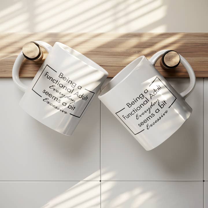 Custom Color Solutions - Wholesale Coffee Mug - Being a Functional Adult Mug – 11 oz Ceramic Mug4