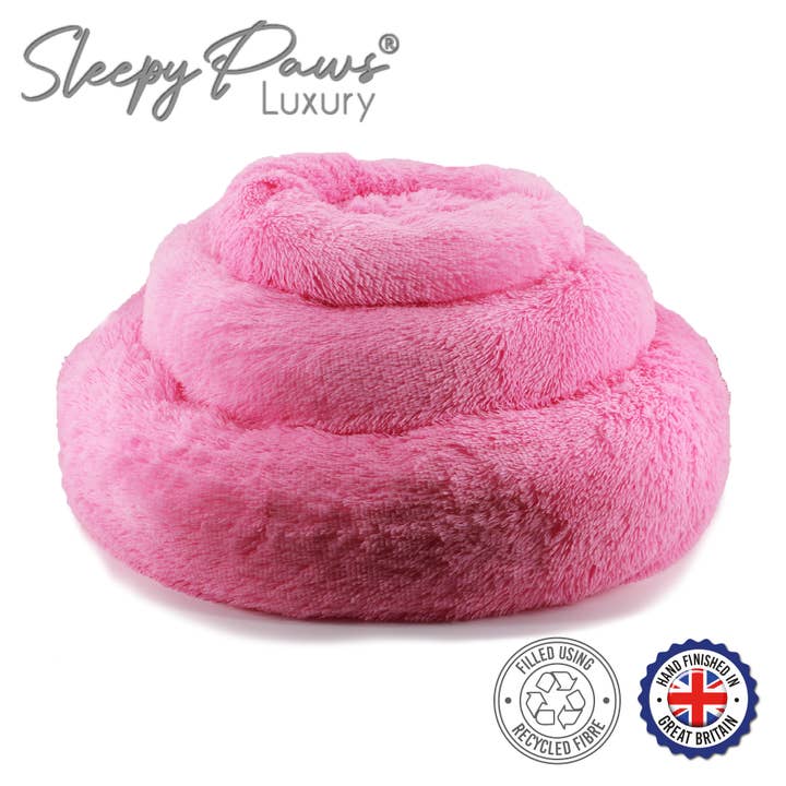 Ancol Pet Products Ltd - Wholesale Pet Bed - Dog - Super Soft Plush Donut Dog Bed Pink