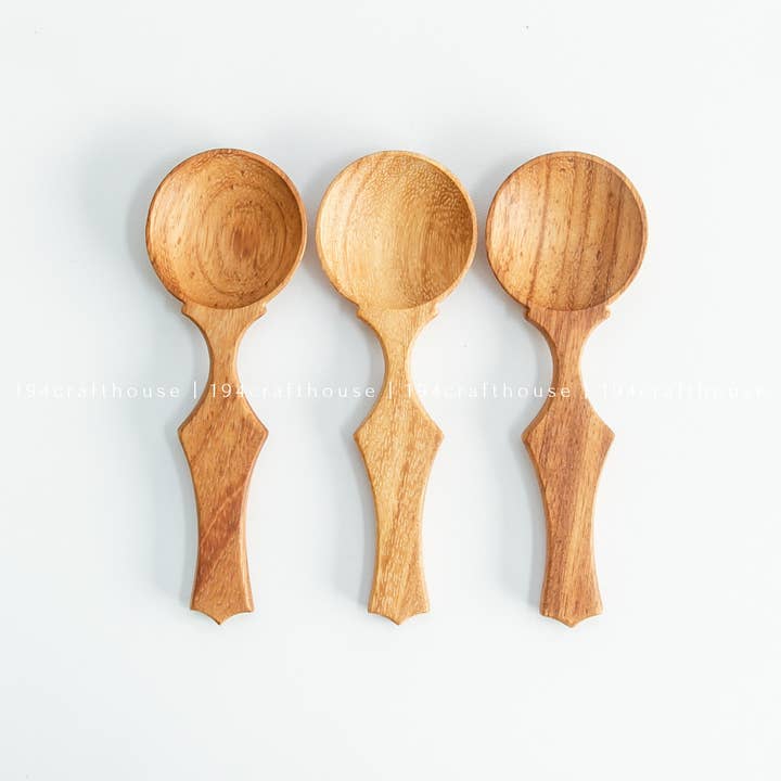 194 Craft House - Wholesale Measuring Spoon - Hand-Carved Wooden Coffee, Tea Spoon - Measuring Spoons