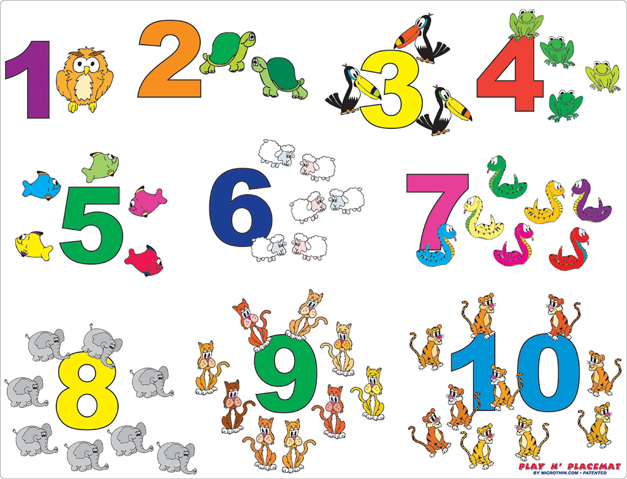 American Products Group, Inc - Wholesale Play Mat - Kids & Baby - Play N' Placemat Numbers0