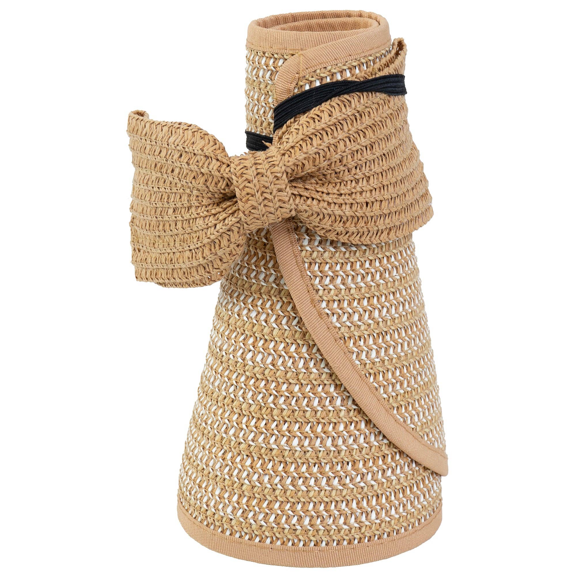 Magid - Wholesale Visor - Women's - Magid Two Tone Straw  Fold Up Roll Up Visor4