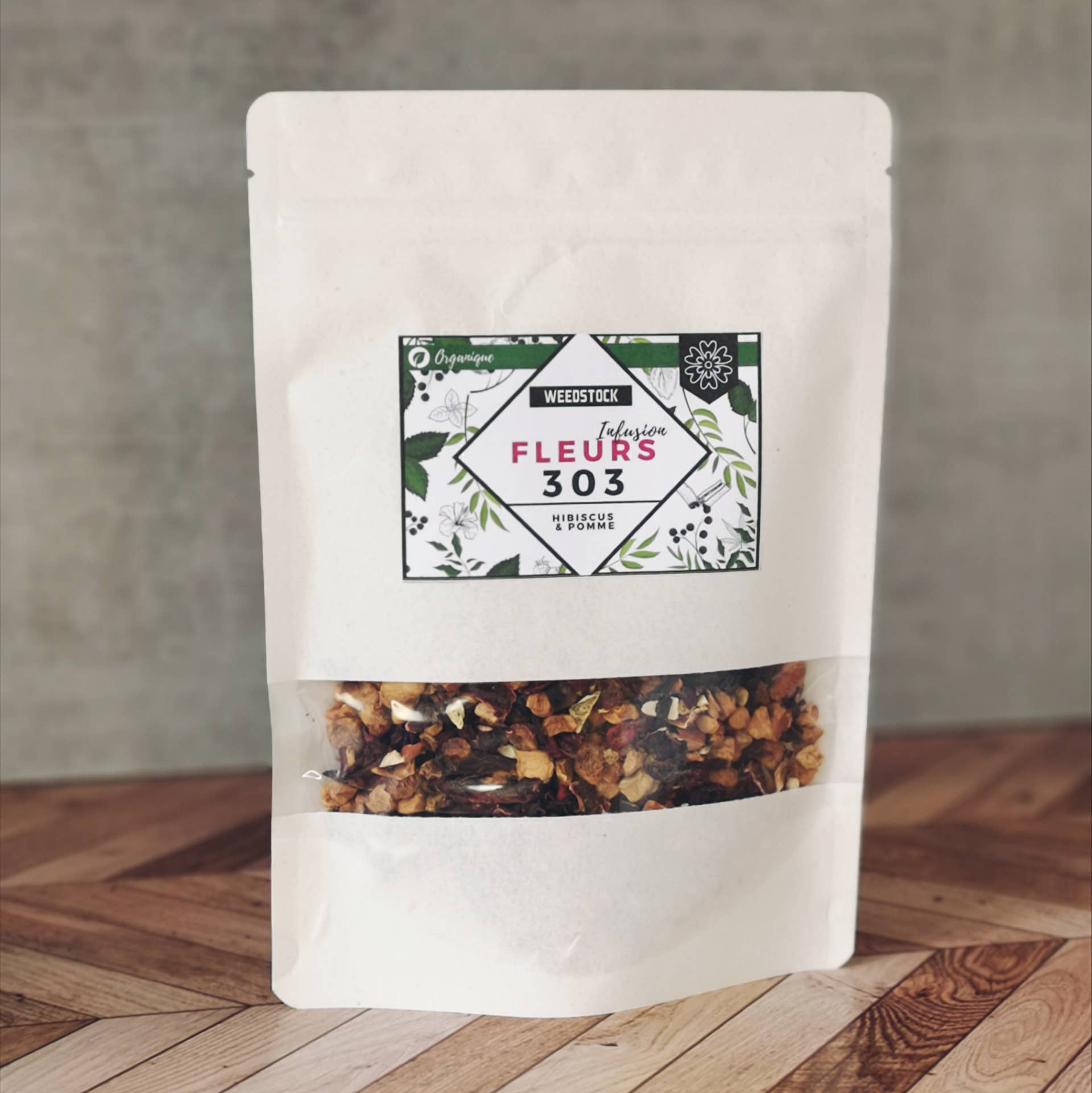 WeedStock - Wholesale Health/Detox Tea - Infusion Flowers N° 303 - Apple and Hibiscus1