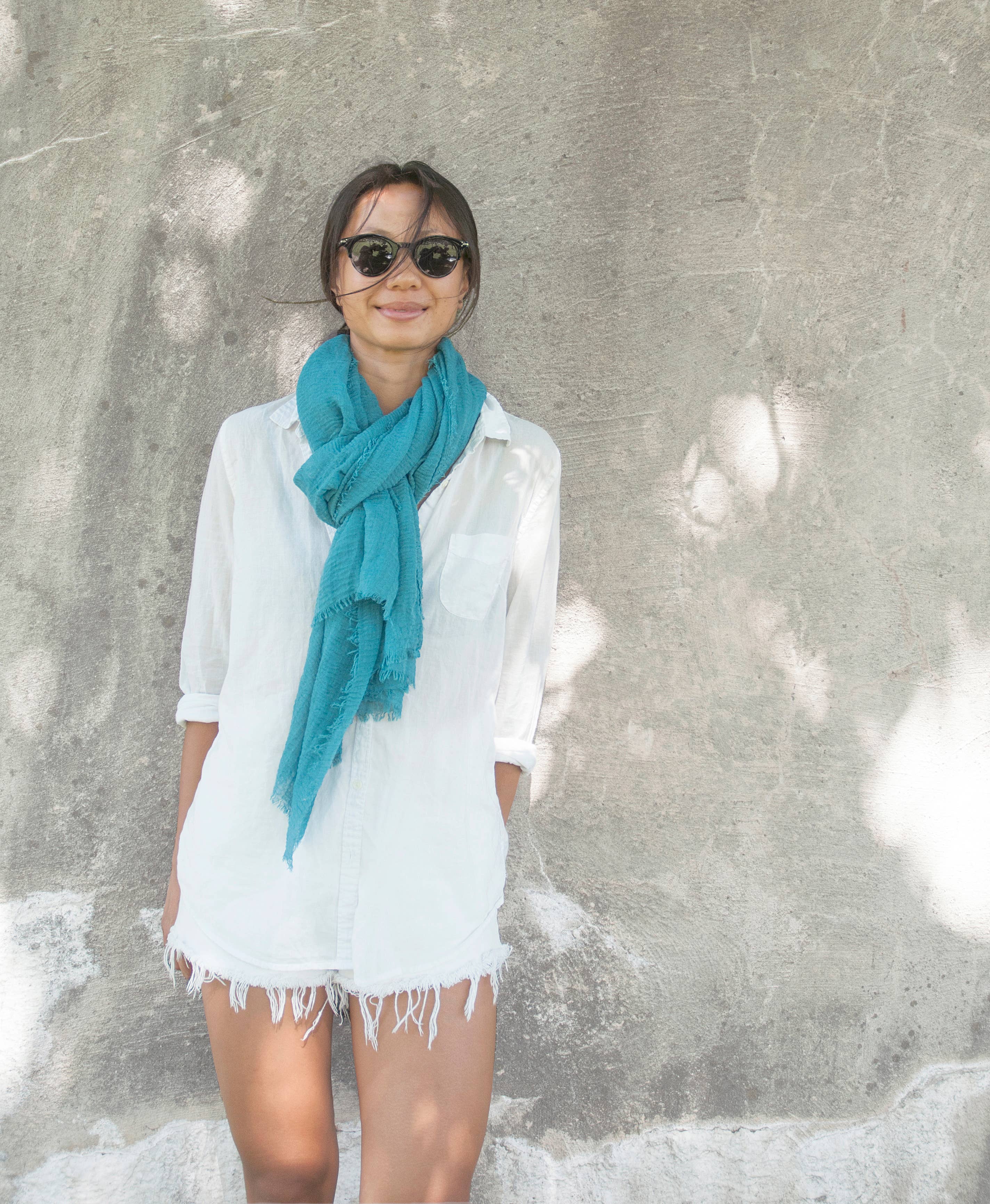 Rubyzaar - Wholesale Scarf - Women's - Boho Scarf - Turquoise1