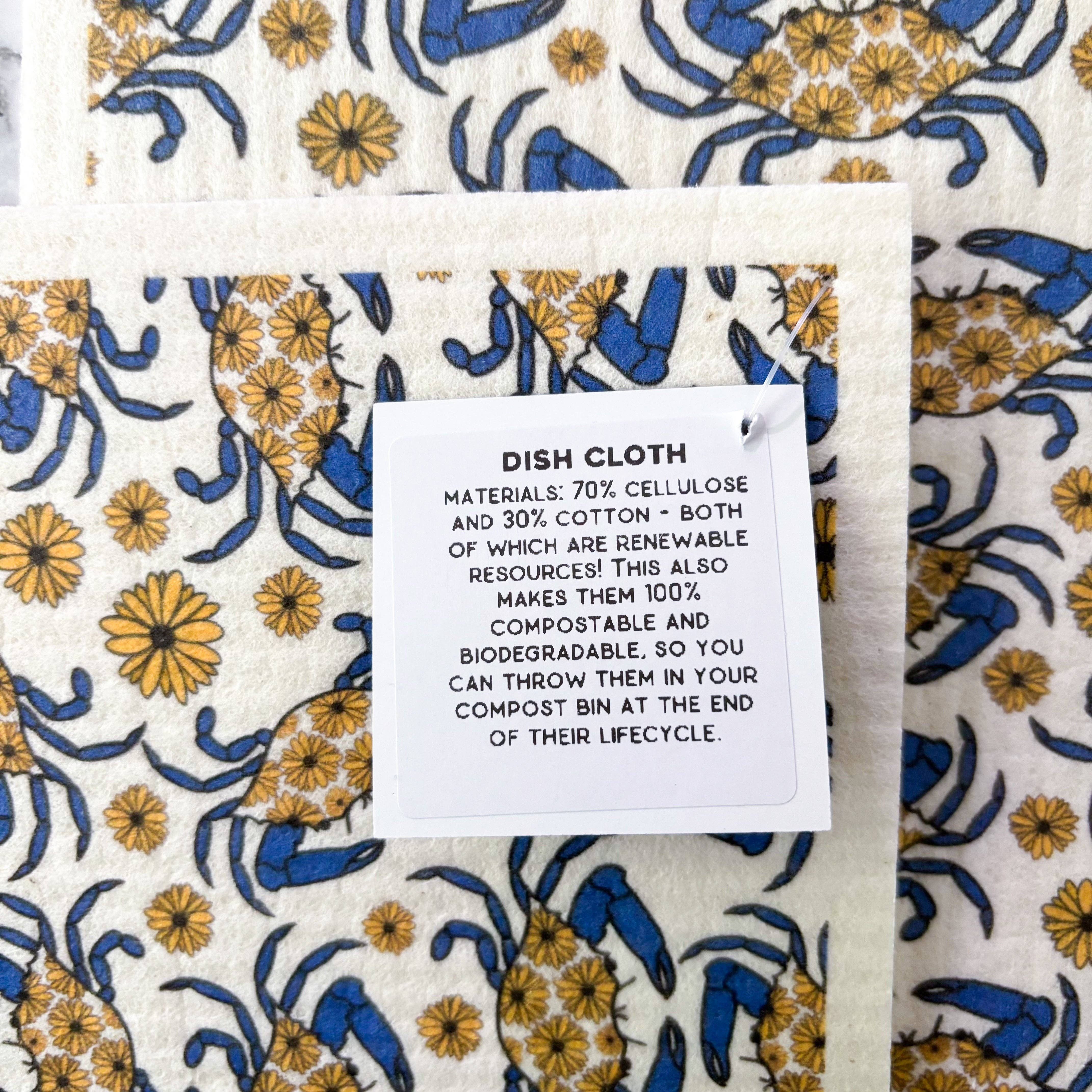 Jami Creates - Wholesale Dishcloth - Maryland Blue Crab Swedish Dish Cloth3