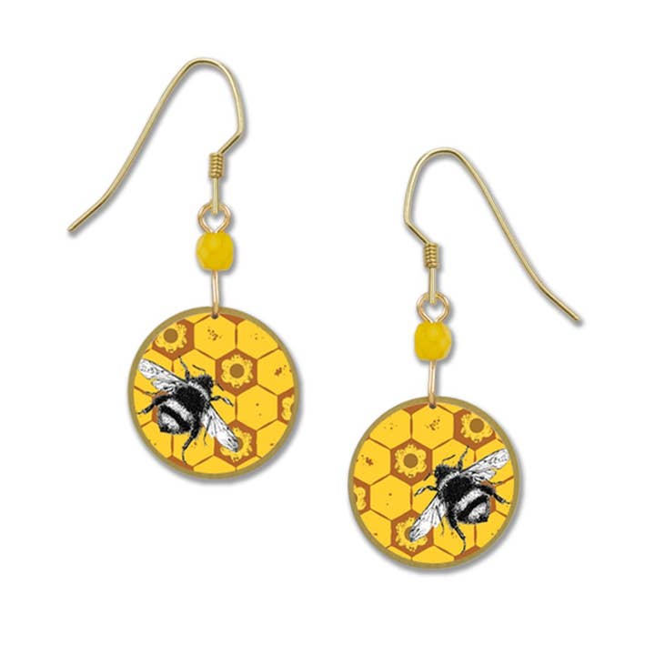 Bee With Honeycomb In Circle for wholesale by Left Hand Studios