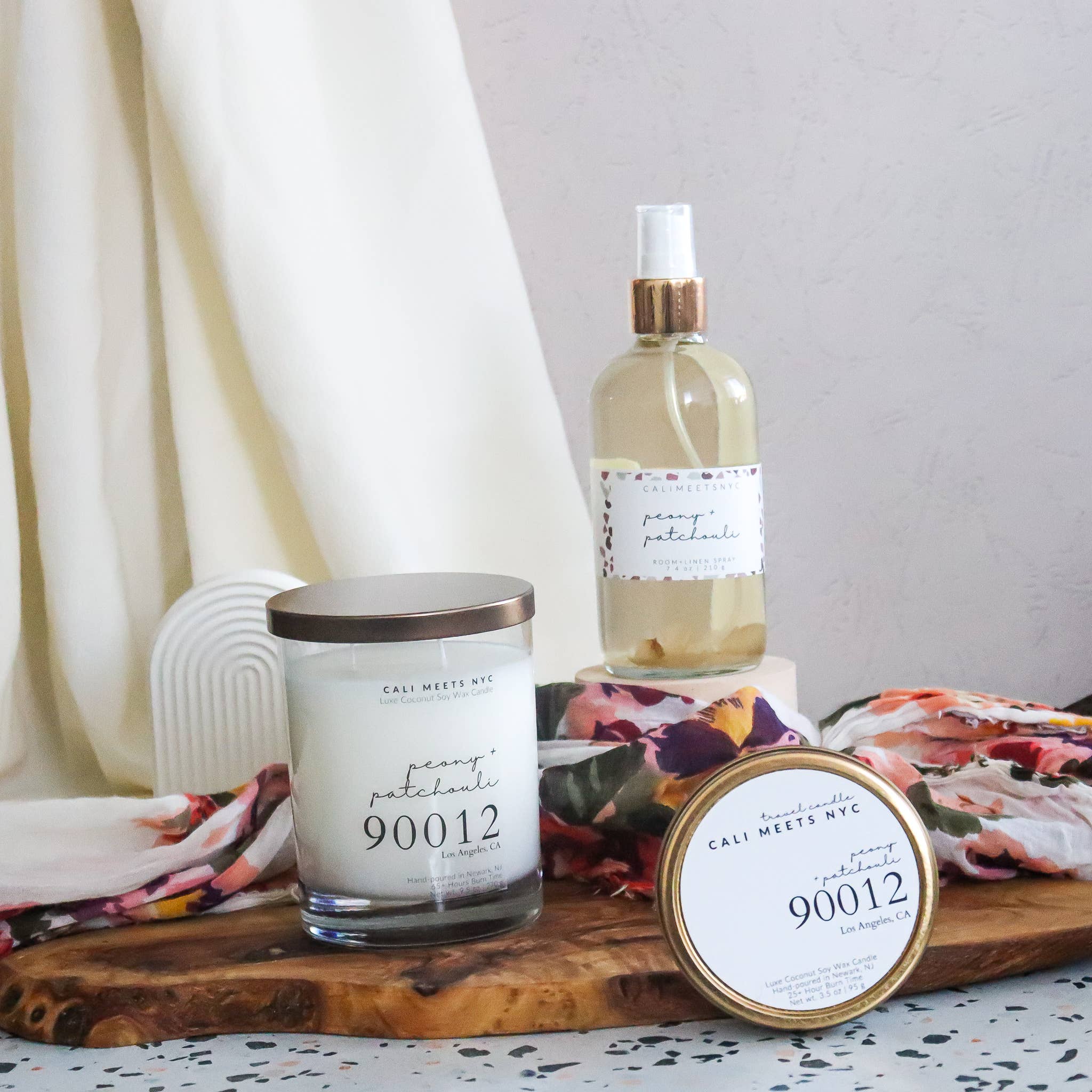 Cali Meets NYC - Wholesale Room & Linen Spray - Peony + Patchouli Room + Linen Spray2