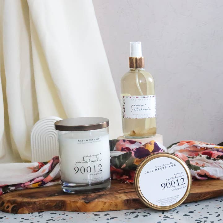 Cali Meets NYC - Wholesale Room & Linen Spray - Peony + Patchouli Room + Linen Spray2