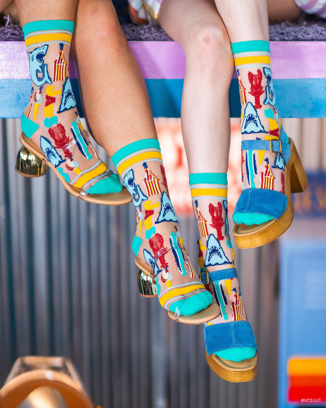 Sock Candy - Wholesale Socks - Women's - JAWS 50th Anniversary Sheer Crew Sock2