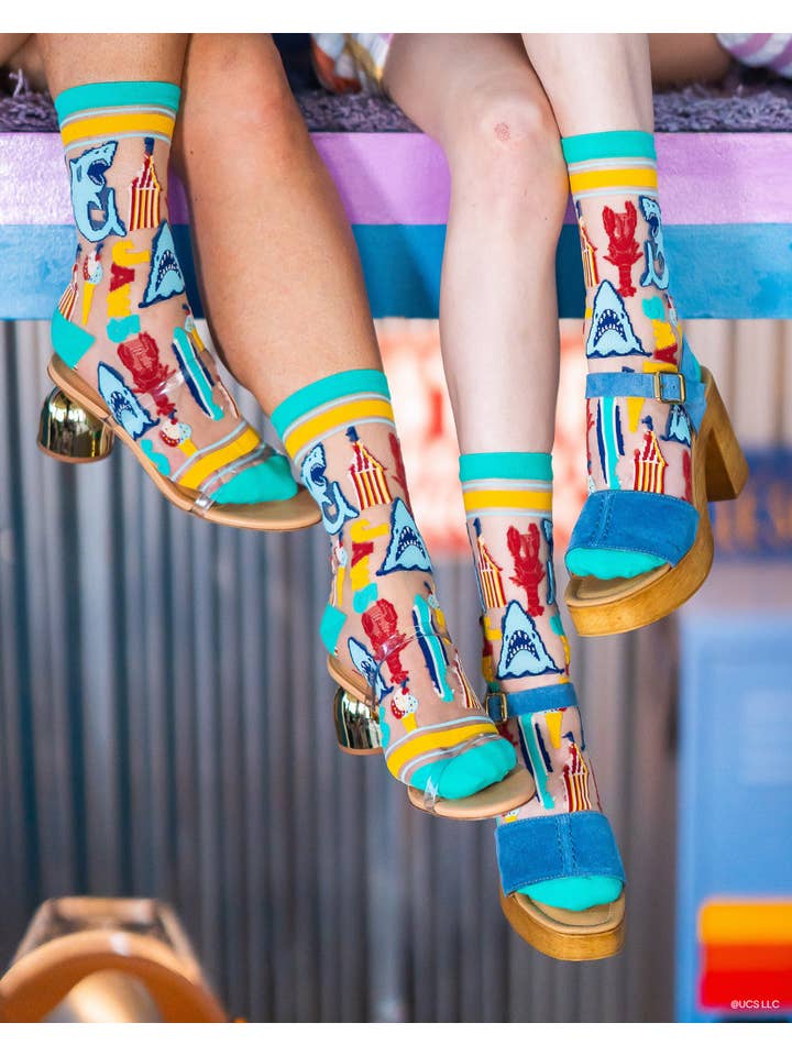 Sock Candy - Wholesale Socks - Women's - JAWS 50th Anniversary Sheer Crew Sock2