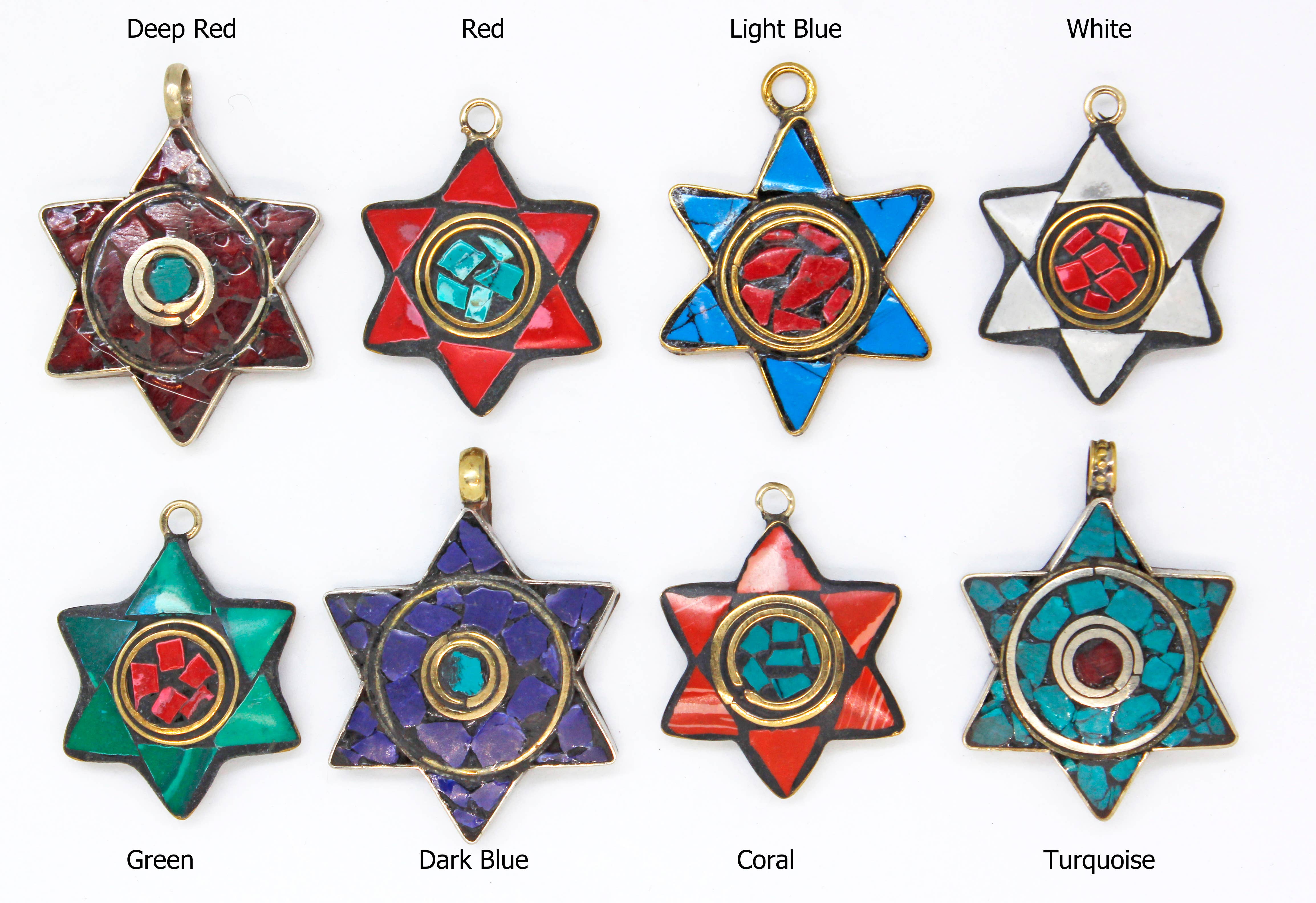 Sea Ranch Jewelry – wholesale Pendant/charm necklace – MT11D Judaica Star of David Nepal Brass Pendant Necklace Jewish3