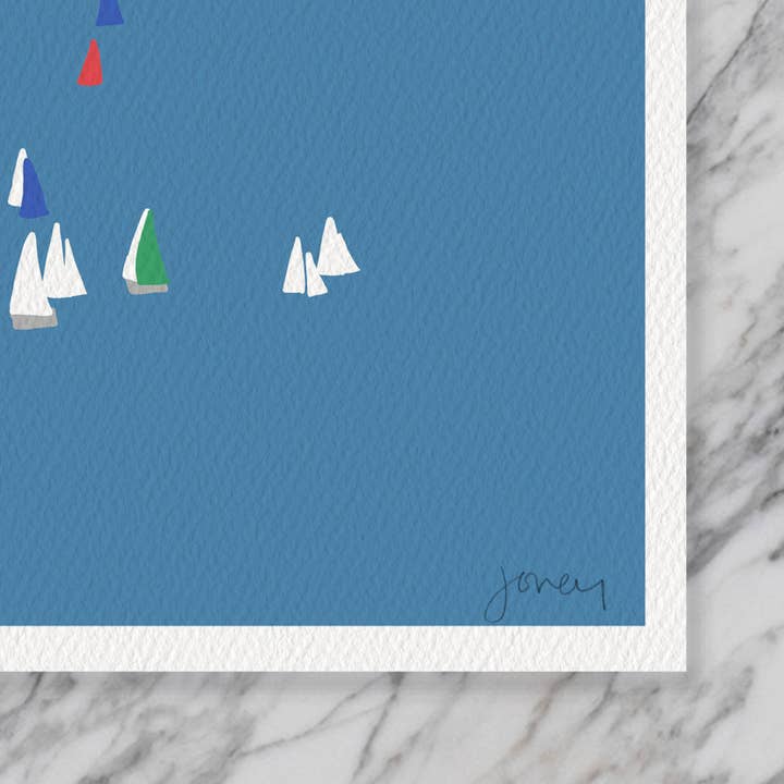 Jorey Hurley - Wholesale Art Print - Sailing Regatta Art Print. Signed. Unframed. 160216.2