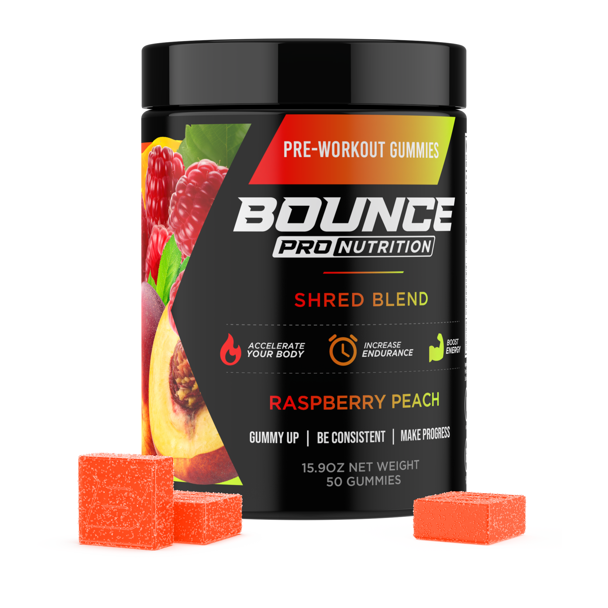 Bounce Nutrition - Wholesale Oral Supplement/Vitamin - Pre-Workout Gummies - Shred Blend V24