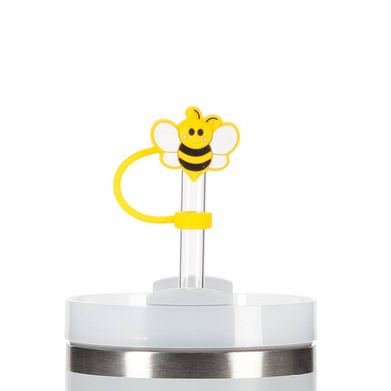 Abbott – wholesale Drinking straw – Set of 3 Jumbo Straws with Bee Caps-13"H1