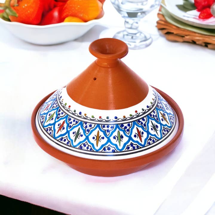 Kamsah - Wholesale Cooking Pot - Bohemian Classic Turquoise Medium Tagine Pot1