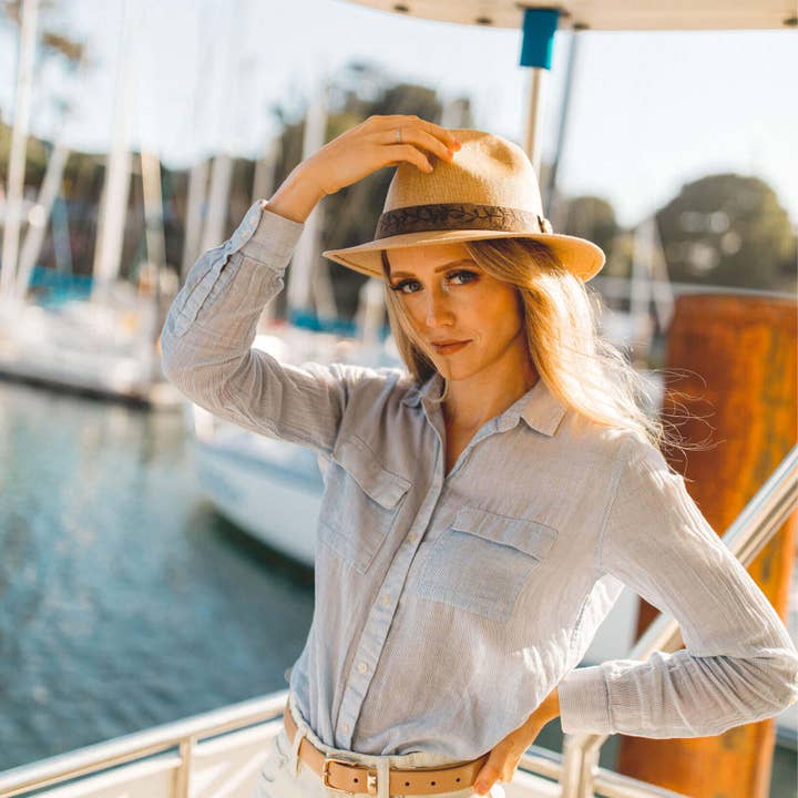 Arena Sombrero de Paja Safari Outdoor - Estilo Boxcar de venta al por mayor en Faire