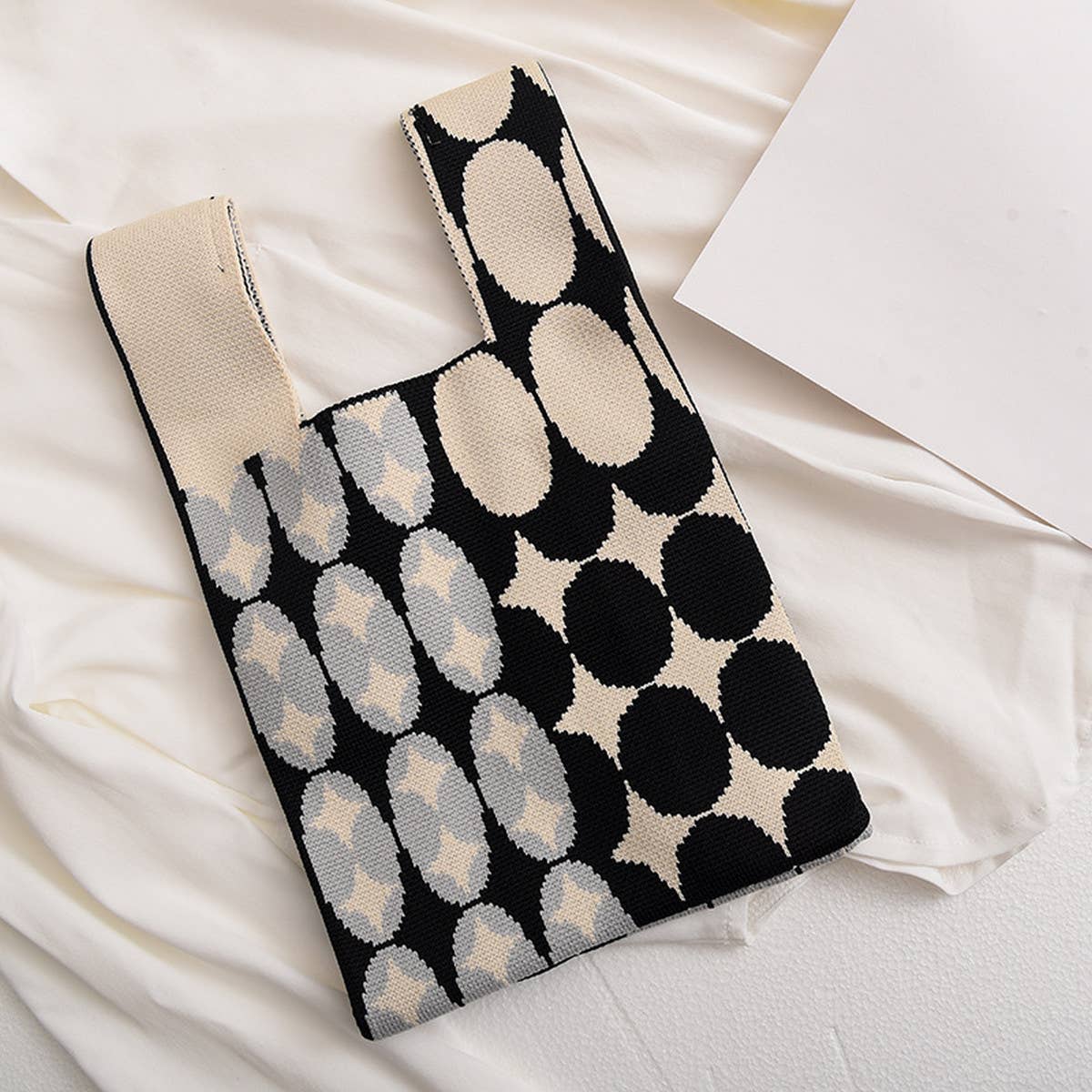 ACCITY - Wholesale Tote Bag - Women's - Trendy Knit Handbag for Women, Colorful Design_CWAB08799