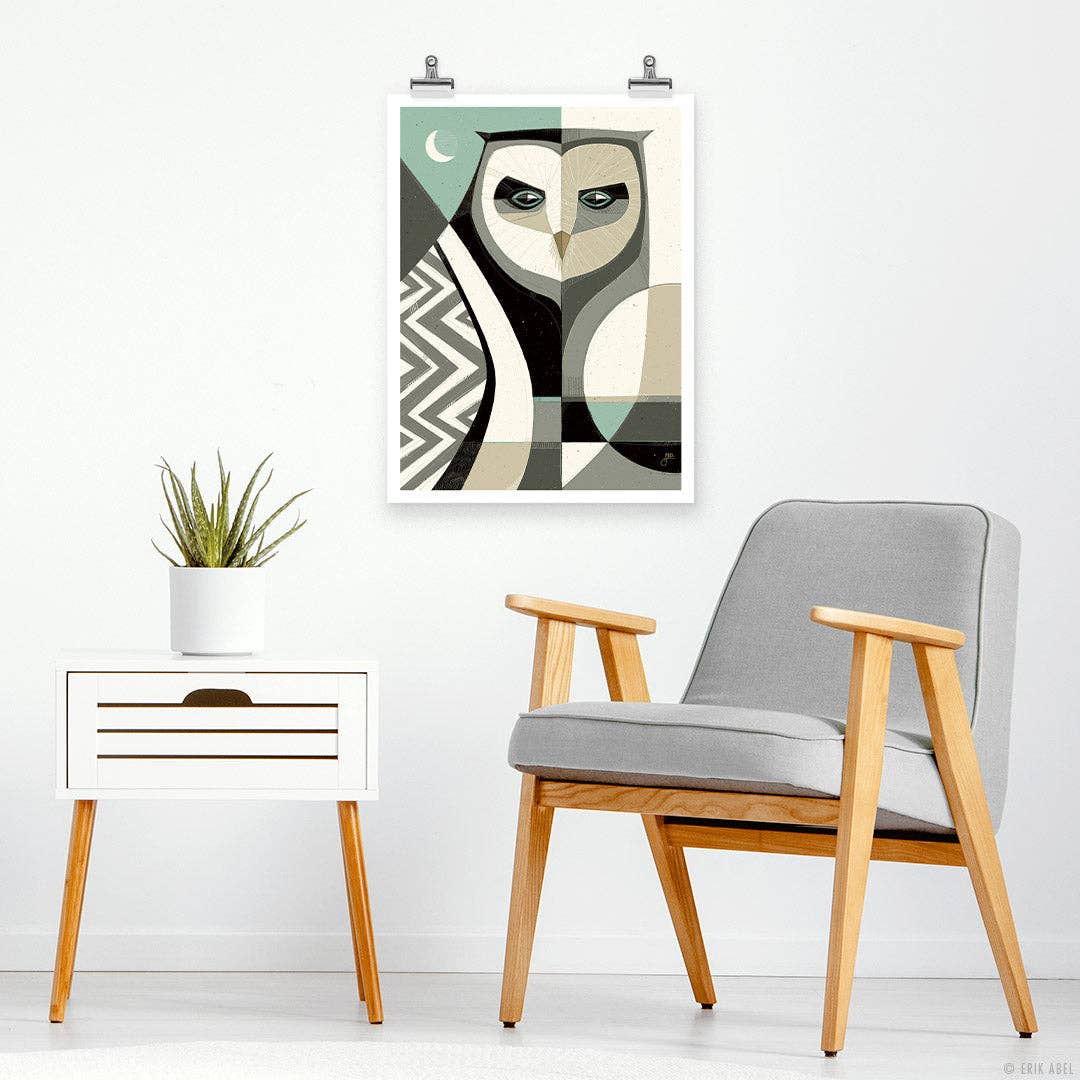 Abel Arts - Vente Affiche d'art - Qui ? Bleu - Imprimé WHLSL11