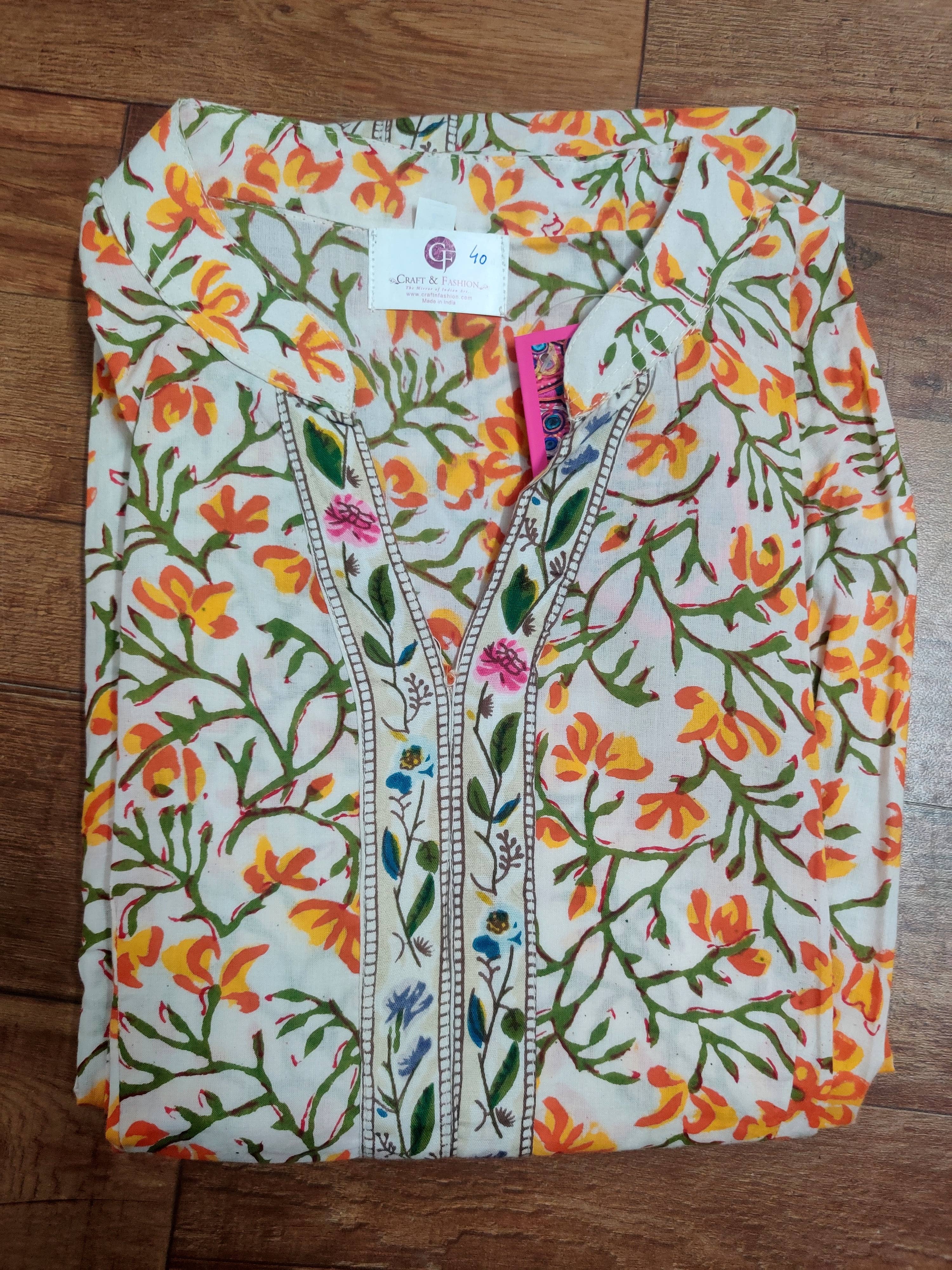 Meghcraft – wholesale Tunika - Dam – Kvinnors indiska bomullsklänning kurta tunika kvinnor-kurti topp2