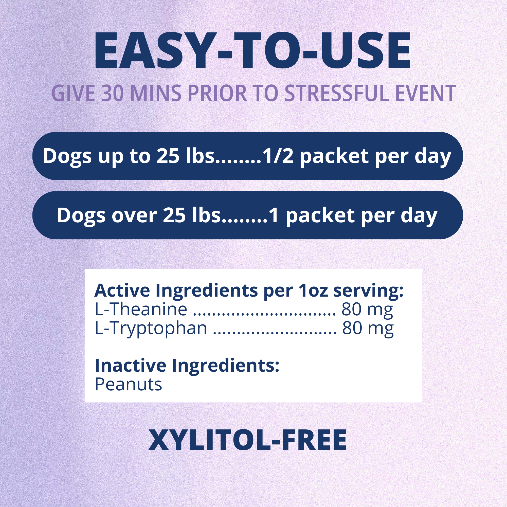 Under the Weather Pet - Wholesale Pet Supplement - Dog - PB&Chill Calming Peanut Butter Packets For Dogs 3