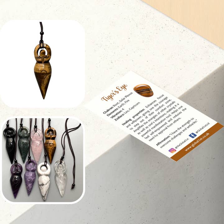 VIE – Engroshandel Halskæde med vedhæng – Vedhæng af Moder Jord-gudinde, 8x3 cm31