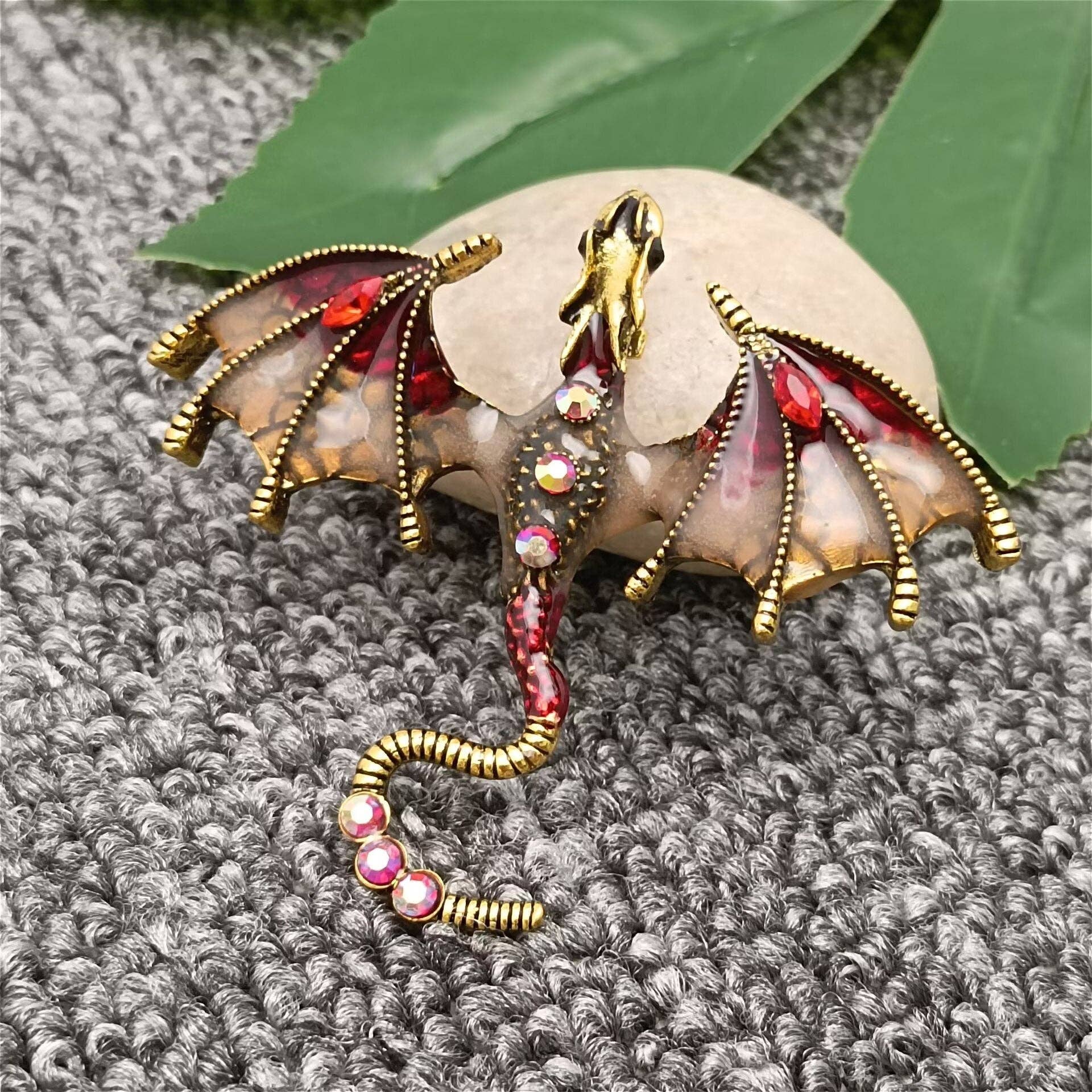 Mio Queena - Wholesale Brooch - Rhinestone Enamel Dragon Brooch3