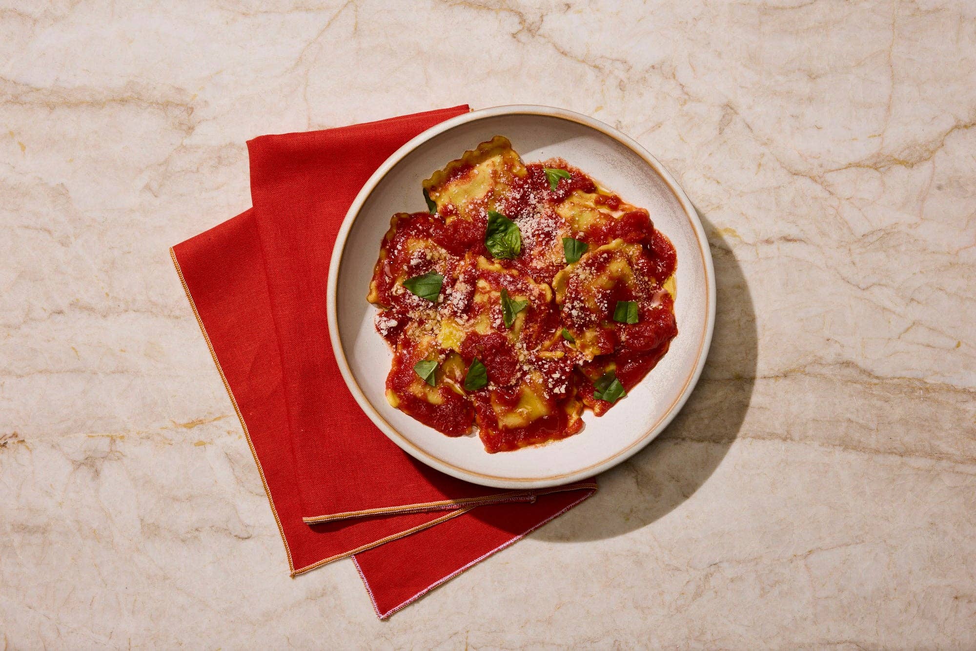 Ripi - Wholesale Pasta - Chicken Parm Ravioli w/ Crushed Tomatoes, Mozzarella & Basil2