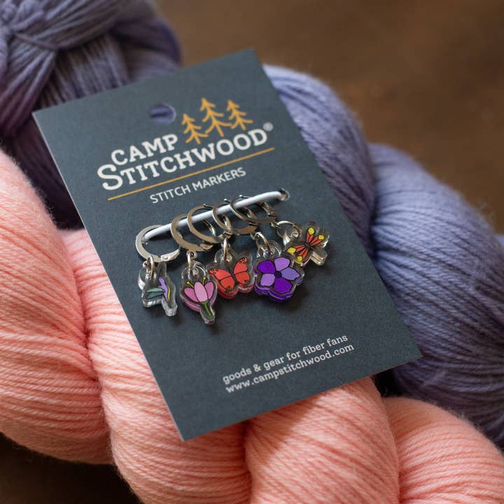 Camp Stitchwood - Wholesale Knitting/Crochet Supplies - Pollinator Stitch Marker Set2