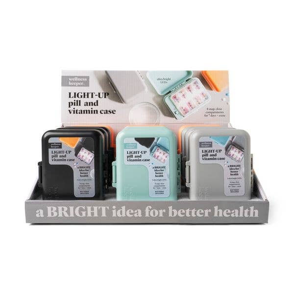 DM Merchandising - Wholesale Pill Organizer - Wellness Keeper Light Up Pill and Vitamin Case2