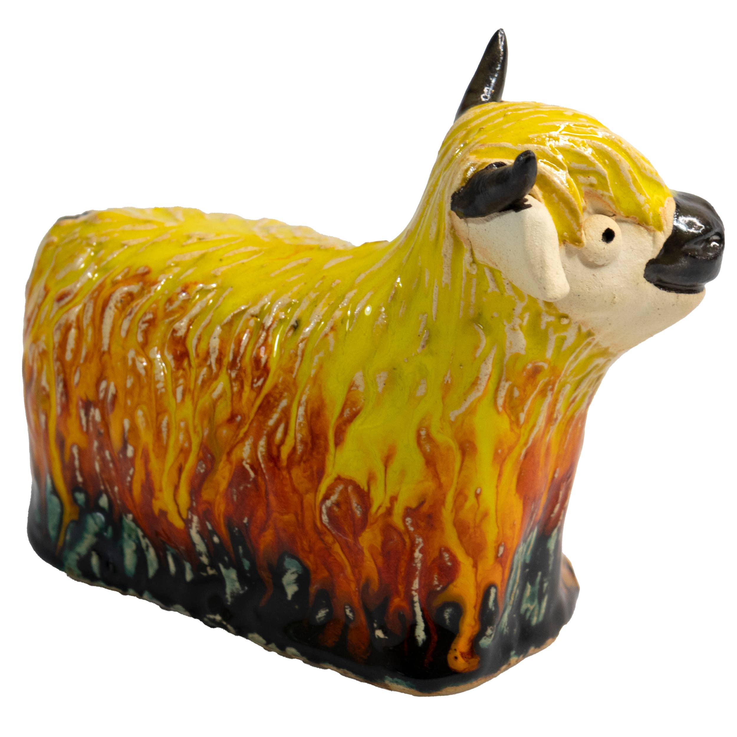 Enigma Supplies – wholesale Dekorativ statyett – Ko med blomma keramisk figur | Olika färger8