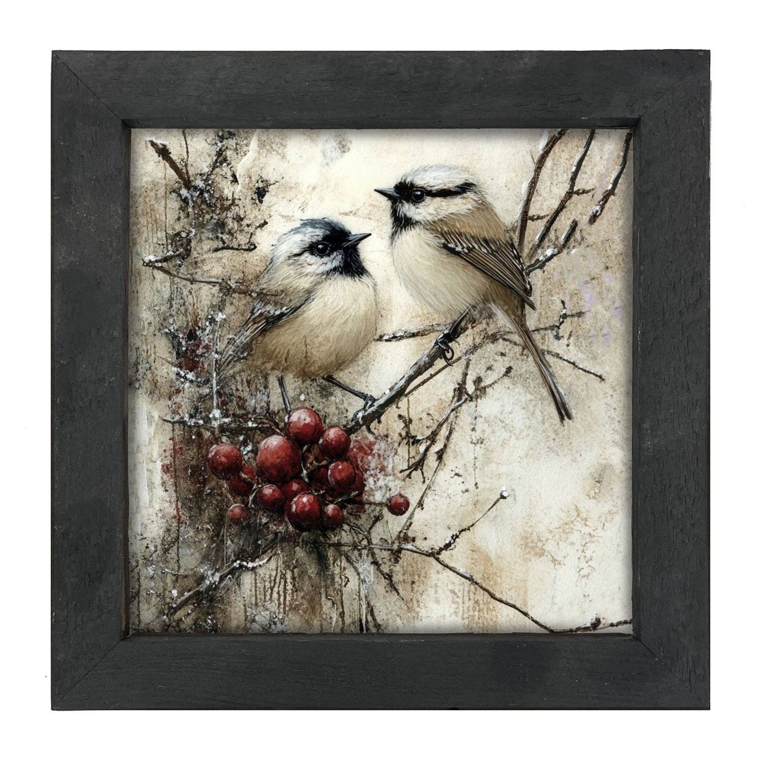 ginger blue - Wholesale Art Print - Two Birds with Berries0