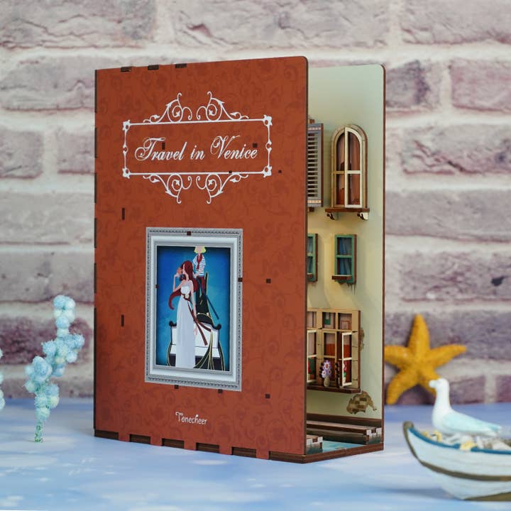 Hands Craft - Wholesale DIY Craft Kit - DIY Miniature House Book Nook Kit: Travel in Venice