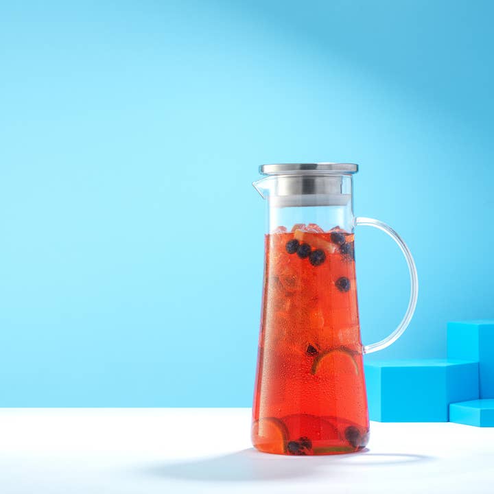 JoyJolt - Wholesale Pitcher - Breeze Summer Drink Pitcher with Stainless Steel Lid - 50 oz